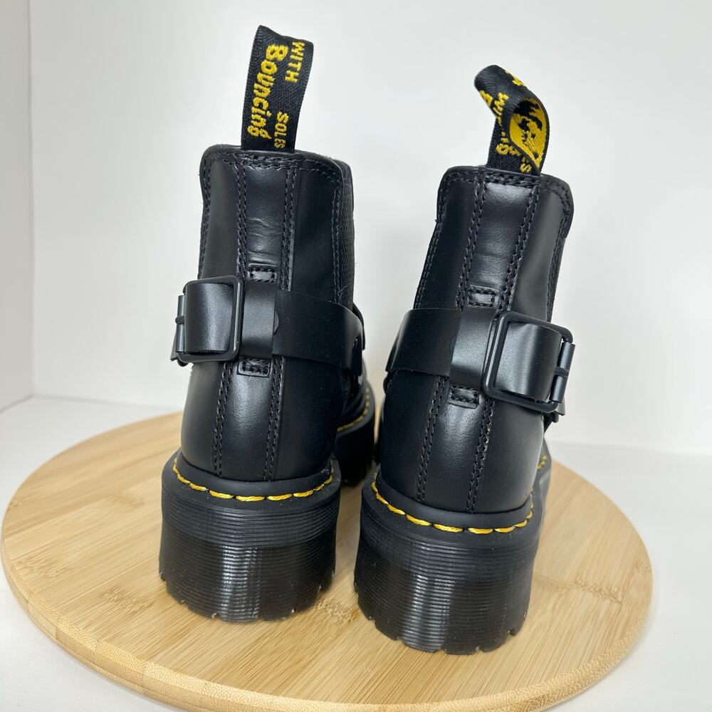 Dr. Martens 2976 Quad Harness Satin Gloss Leather Chlesea Boot Womens Size 5 NEW - Picture 7 of 8